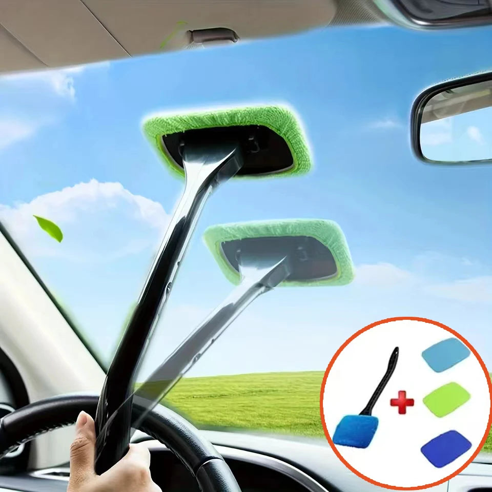 Car Window Cleaner Brush Kit – Interior Windshield Cleaning Tool