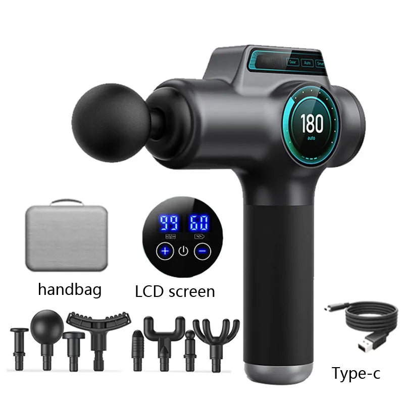 Professional Muscle Massage Gun – 99 Speed Levels, Deep Tissue Relief