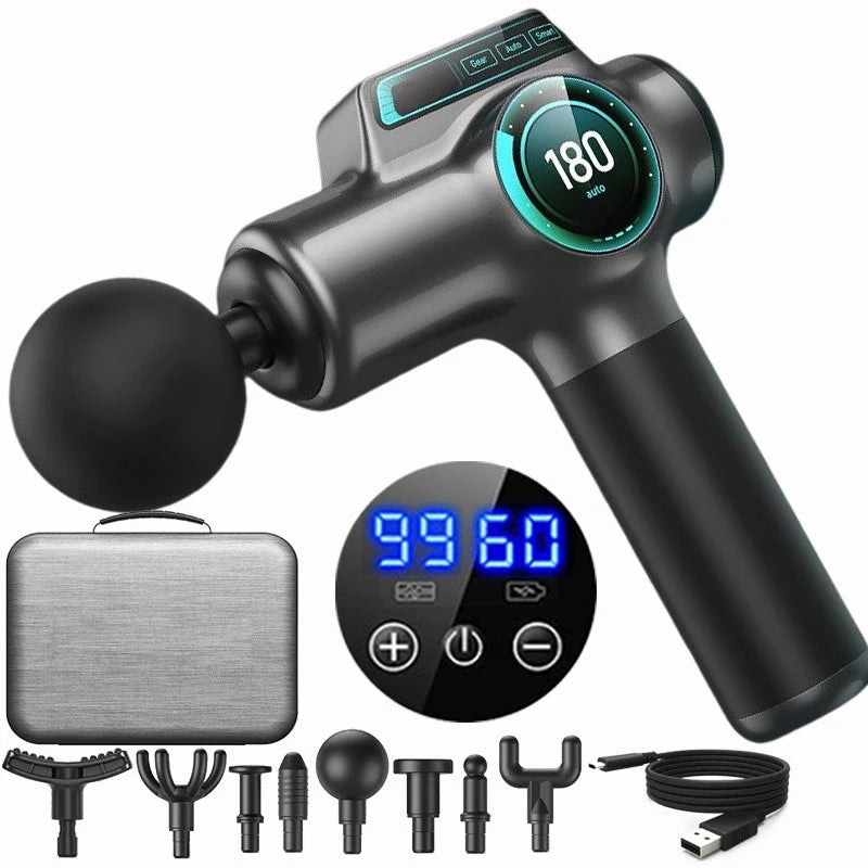 Professional Muscle Massage Gun – 99 Speed Levels, Deep Tissue Relief